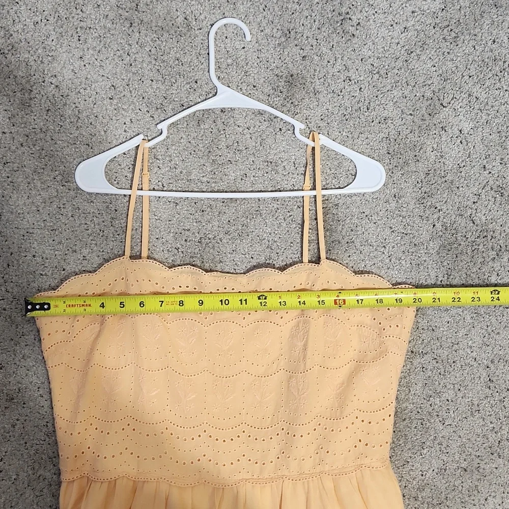 New American Eagle Orange Scalloped Midi Dress Size XL - Picture 7 of 11